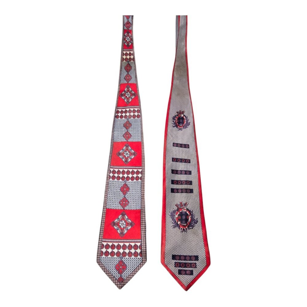 Claudio Nucci Vintage Ties Designed in Italy Multicolor 100% Polyester.